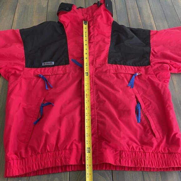 VINTAGE 90s Y2K Columbia Vamoose Ski Jacket Red Black Blue Men's Size Large (P8) - Picture 11 of 11